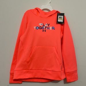 NWT Under ARMOUR Loose Fleece Play Hoodie Size YSM